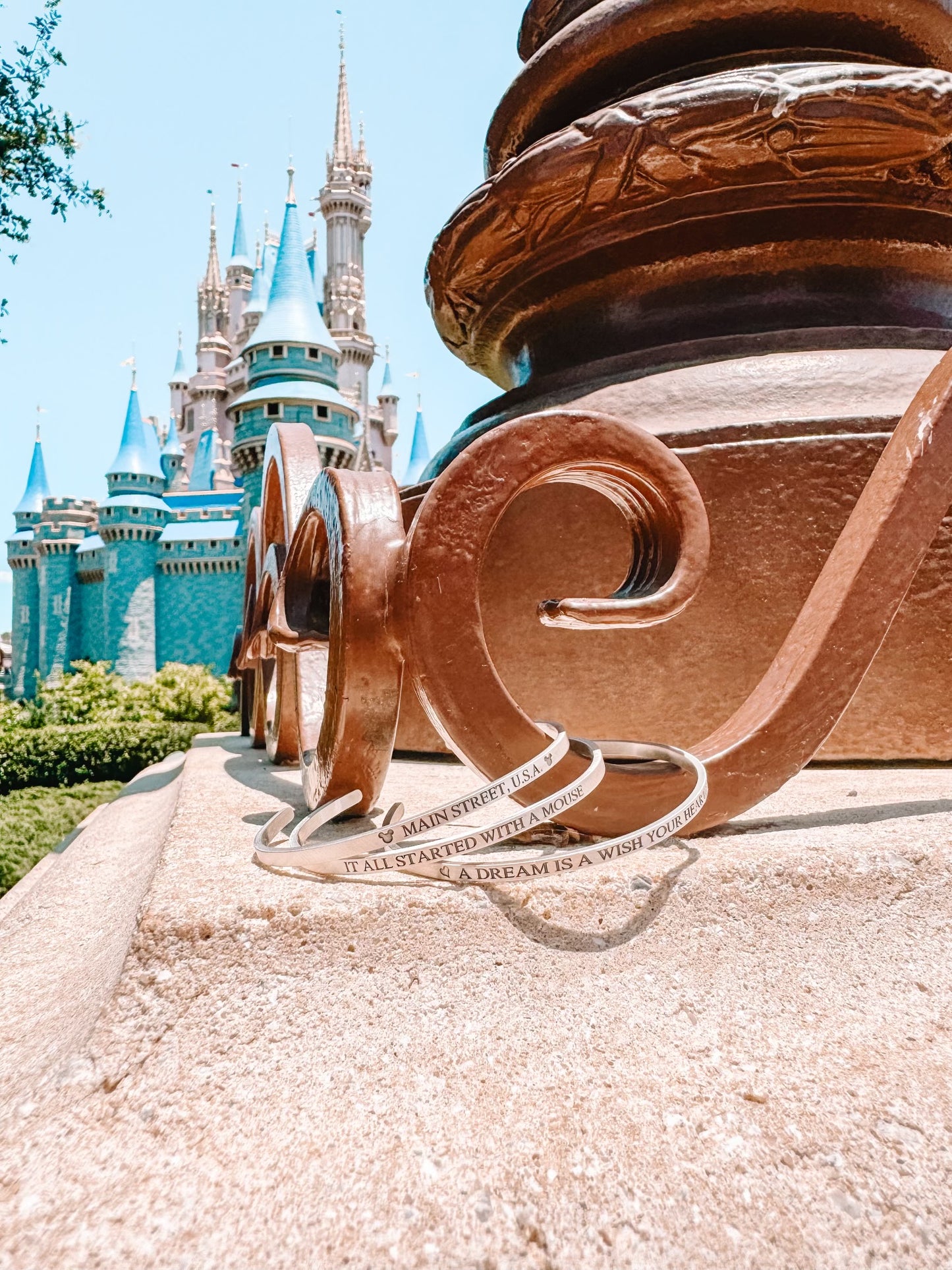 "a dream is a wish your heart makes" Sterling Silver cuff bracelet