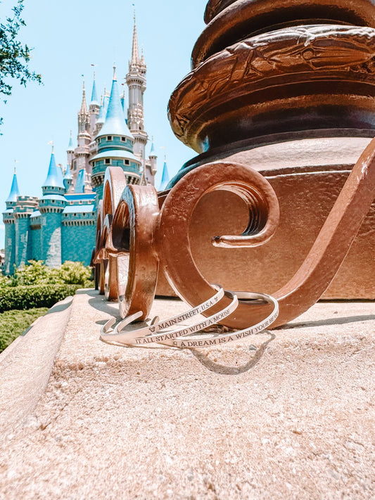 "it all started with a mouse" Sterling Silver cuff bracelet